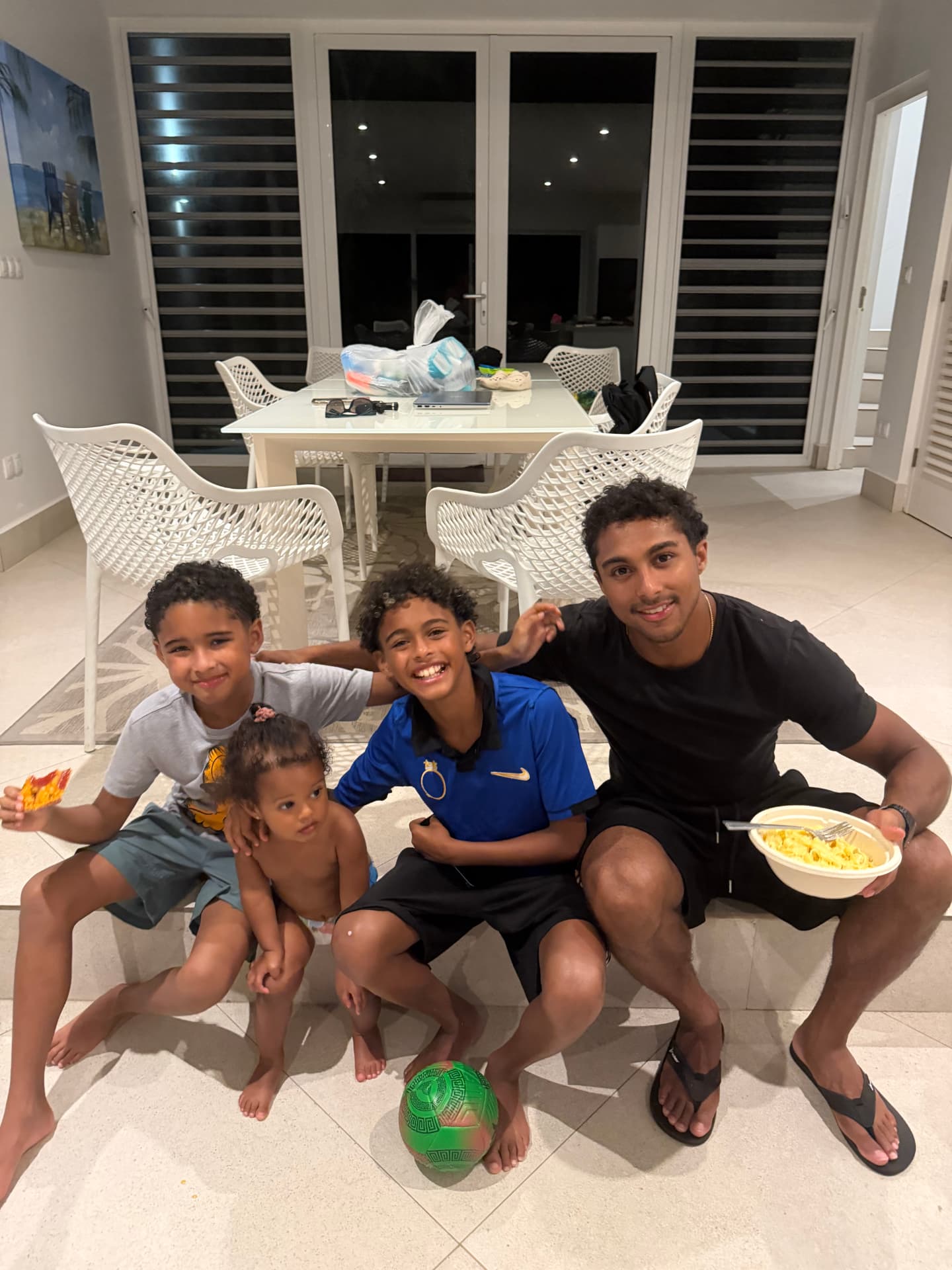 Connor Black with his younger siblings
